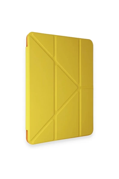 TNR iPad Pro 11 (2018) Kılıf Kalemlikli Mars Tablet Kılıfı - Açık Sarı - 3