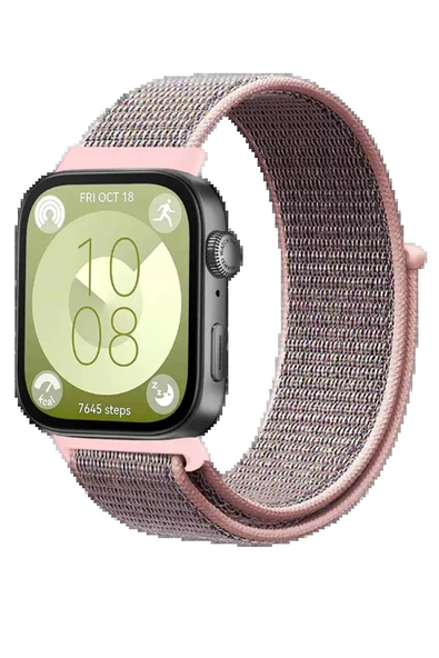 TNR Huawei Fit 4 Hasırlı Cırtcırtlı Kordon - Pembe