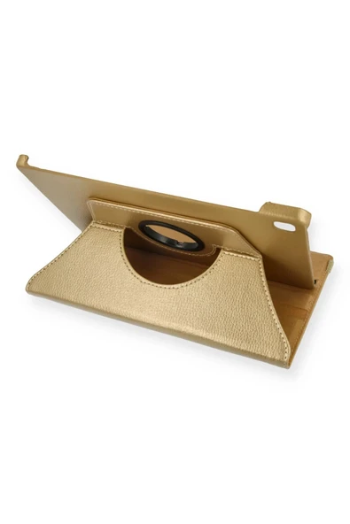 TNR Samsung Galaxy Tab A7 10.4 Kılıf 360 Tablet Deri Kılıf - Gold - 1