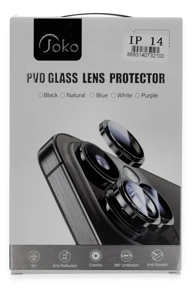 TNR iPhone 14 PVD Metal Kamera Lens - Siyah - 2