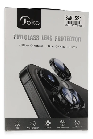 TNR Samsung Galaxy S24 PVD Metal Kamera Lens - Derin Mor - 3