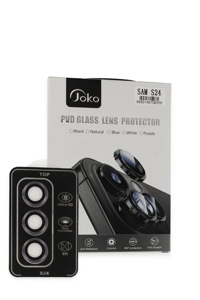 TNR Samsung Galaxy S24 PVD Metal Kamera Lens - Derin Mor - 1