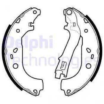 Fiat Arka Fren Balatası Pabuc Doblo II III İdea Albea 1,3 / 1,4 / 1,6 / 1,9 - Delphi Ls1979 - Resim 1