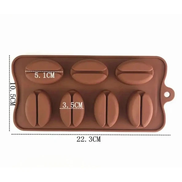 Kahve Çekirdeği Şekilli Silikon Kalıp - Resim 3