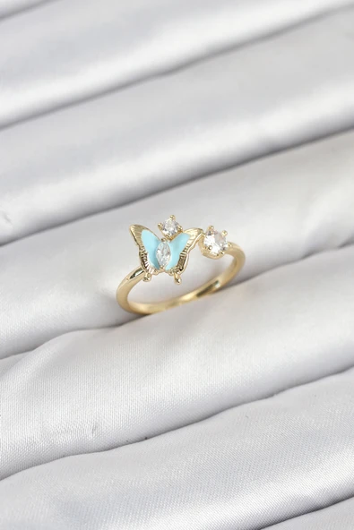 Pirinç Gold Renk Kelebek Model Kadın Yüzük - EBJ250927W37951 ürün görseli