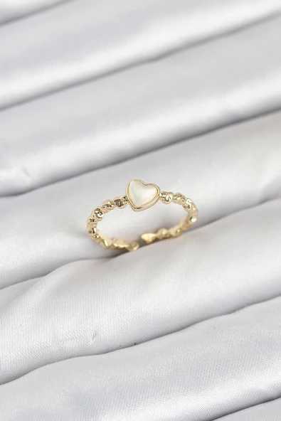 Pirinç Gold Renk Kalpli Model Kadın Yüzük - EBJ250927W37961 ürün görseli