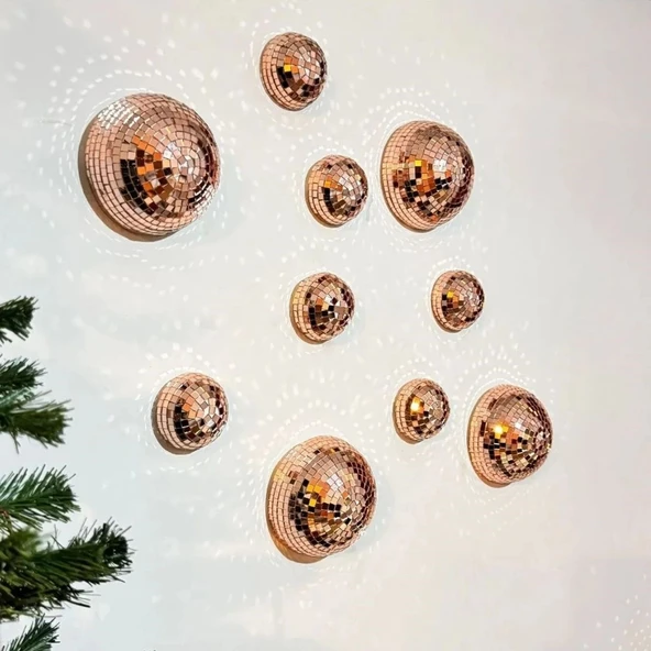 BUFFER® Kare Bronz Cam Mozaik Fayans Çıkartmaları El İşi Kare Cam Fayans Kendinden Yapışkanlı Aynalı Dekor Panel 30x30 C - Resim 3