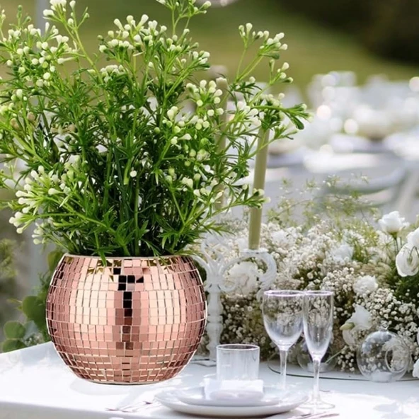 BUFFER® Kare Bronz Cam Mozaik Fayans Çıkartmaları El İşi Kare Cam Fayans Kendinden Yapışkanlı Aynalı Dekor Panel 30x30 C - Resim 2