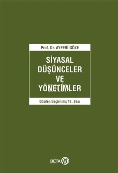 Siyasal Düşünceler ve Yönetimler ürün görseli