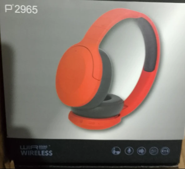 P2965 Kablosuz 5.3 Bluetooth Uyumlu Kablosuz Kulaklık İos Android Uyumlu kırmızı renk - 2