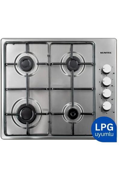 KUMTEL Ko-420 F Inox 4 Gözü Gazlı Setüstü Ocak Lpg - 1