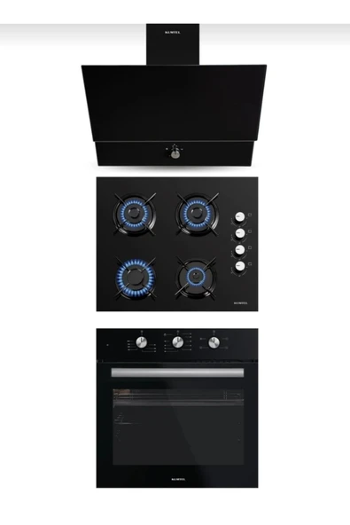 KUMTEL siyah ankastre set - 1