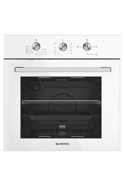 KUMTEL Dizayn Beyaz Cam Ankastre Set DA6-830+B66-S2+KO-40TAHDF - 4
