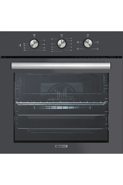 KUMTEL Kristal Antrasit Gri  Cam Ankastre Set - 4
