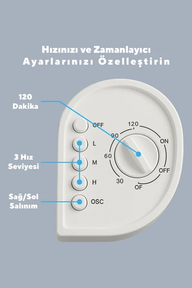 KUMTEL Ktf-258w Kule Tipi Vantilatör Beyaz - 5