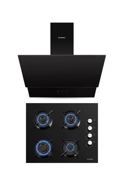 KUMTEL Siyah 2 li set ( Davlumbaz - Ocak ) - 1