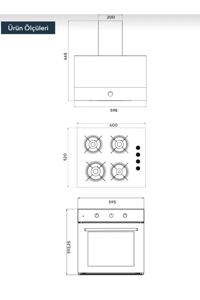 KUMTEL siyah ankastre set - 5