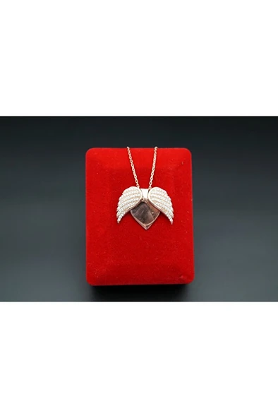 altın kaplama büyük kanatlı kadın kolye sk00052 - Resim 2