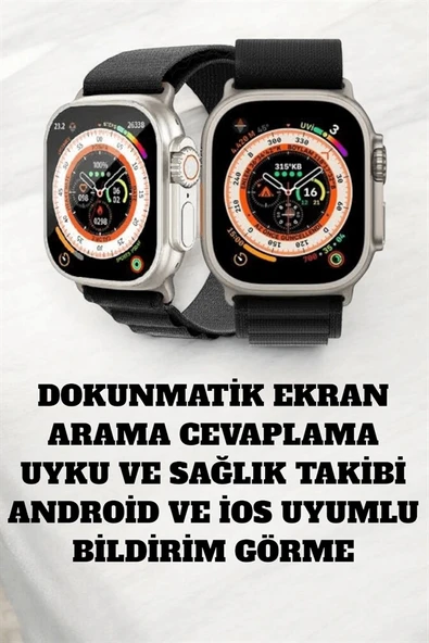 49MM Ekranlı, Kan Basıncı ve Adımsayar Özellikli Bluetooth Akıllı Saat - Resim 4