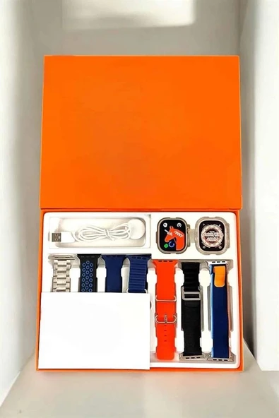 Akıllı Saat 7 Kordonlu Metal,Plastik Ve Hasır Kordon Seçeneği - Resim 3