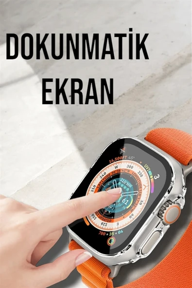 Bluetooth Bağlantılı 49MM Dokunmatik Akıllı Saat Sağlık ve Spor Takip Özellikli ürün görseli 1