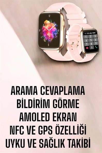 Akıllı Saat Kadınlara Uyku Ve Sağlık Takibi Yapabilen Bileklik Hediyeli - Resim 4