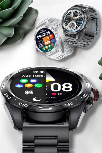 Akıllı Saat Sağlık ve Fitness Takibi Bluetooth Bağlantılı Dokunmatik Ekran ürün görseli 1