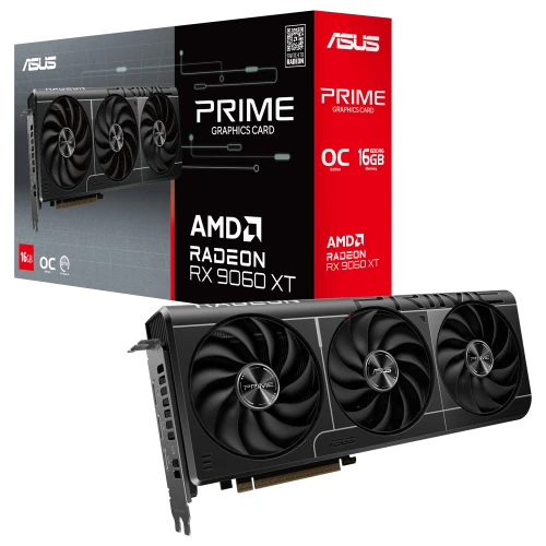 ASUS PRIME-RX9060XT-O16G, 16Gb, 128Bit, GDDR6, 1xHDMI, 2xDP, GAMING Ekran Kartı