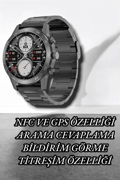 NFC ve Kablosuz Şarjlı Akıllı Saat EKG, Nabız & Spor Modları ile iOS ve Android Uyumlu - Resim 5