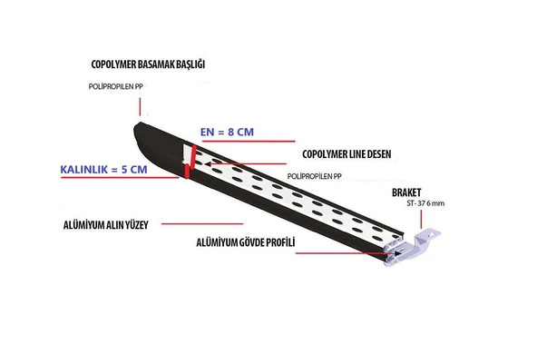 COMBO E CARGO PANEL VAN KISA ŞASE NOKTALI YAN BASAMAK 2019 2020 2021 2022 2023 2024 2025 2026 2027 - Resim 3