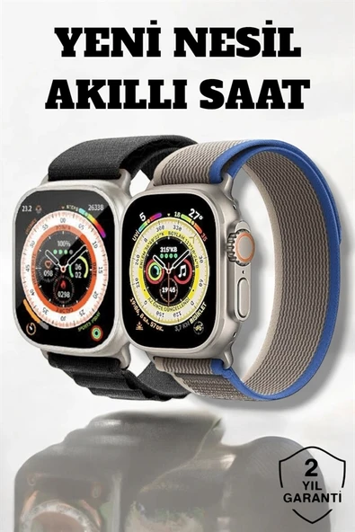 49MM Ekranlı, Kan Basıncı ve Adımsayar Özellikli Bluetooth Akıllı Saat - Resim 2