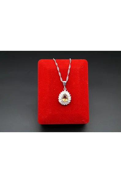 925 ayar gümüş damla zultanit kadın kolye sk00043 ürün görseli 1