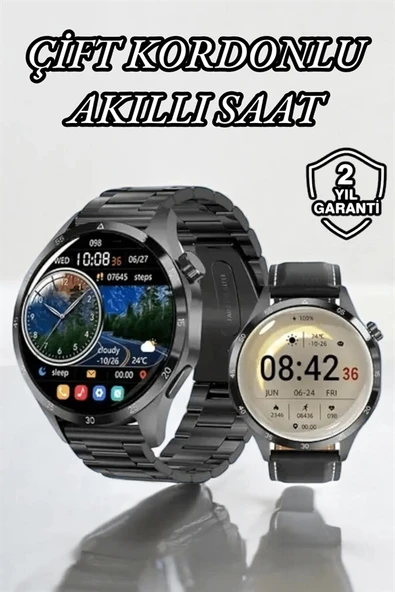 Çift Kordonlu Yüksek Çözünürlüklü Akıllı Saat Uyku İzleyici & Spor Modları - Resim 2