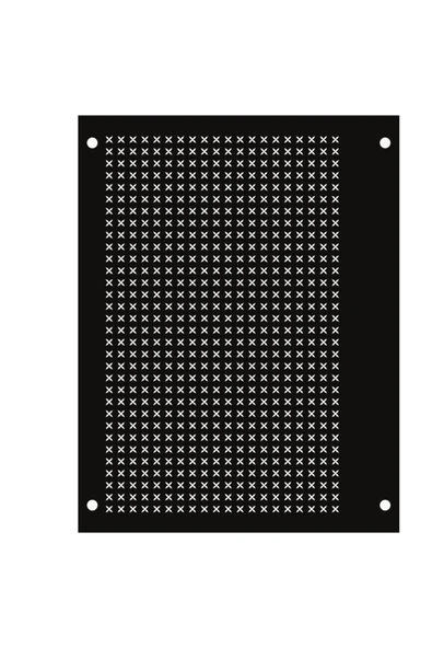 OEM MUADİL 9505G ve 9510G UYUMLU MESH KÖŞELİ YILDIZ HAVALADIRMA ÖN PANEL SİYAH - 1