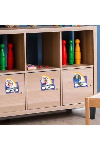 Kişiye Özel ÖĞRENCİ YAKA VE DOLAP İSİM KARTLARI MB1 40'lı Paket ( İğnesiz Pakettir.) - 3