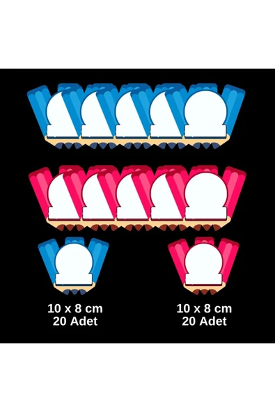 ÖĞRENCİ YAKA VE DOLAP İSİM KARTLARI 001 40'lı Paket ( İğnesiz Pakettir.) - 3