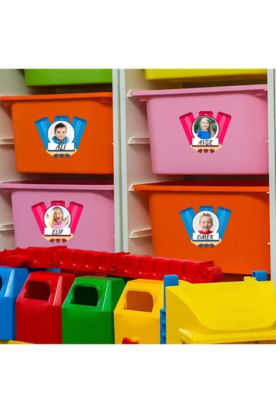 ÖĞRENCİ YAKA VE DOLAP İSİM KARTLARI 001 40'lı Paket ( İğnesiz Pakettir.) - 4