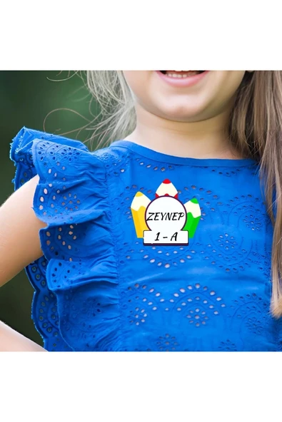 ÖĞRENCİ YAKA VE DOLAP İSİM KARTLARI MB2 40'lı Paket ( İğnesiz Pakettir.)