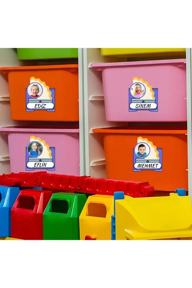 Kişiye Özel ÖĞRENCİ YAKA VE DOLAP İSİM KARTLARI MB1 40'lı Paket ( İğnesiz Pakettir.) - 4