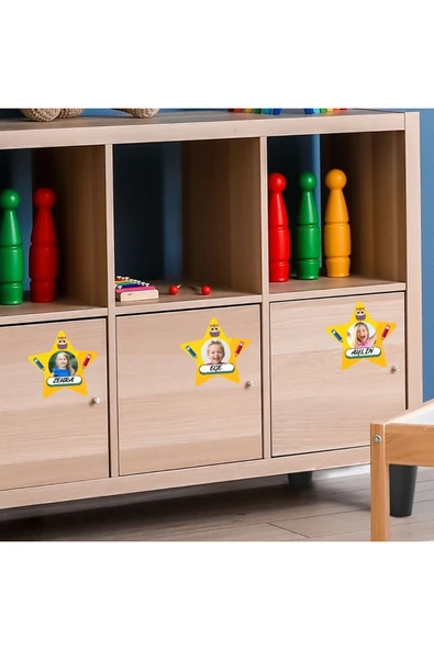 ÖĞRENCİ YAKA VE DOLAP İSİM KARTLARI 01 40'lı Paket ( İğnesiz Pakettir.) - 5