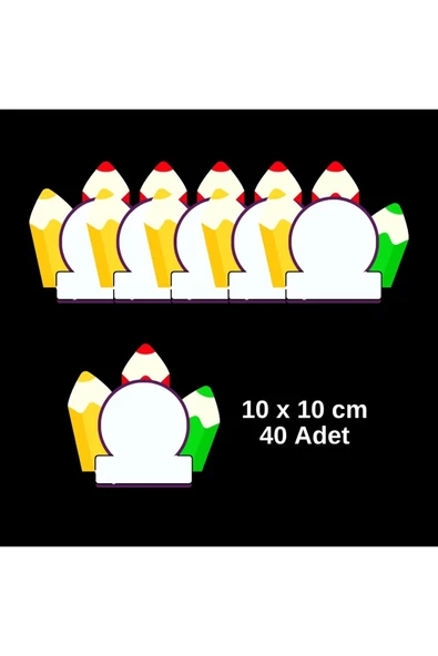ÖĞRENCİ YAKA VE DOLAP İSİM KARTLARI MB2 40'lı Paket ( İğnesiz Pakettir.) - 3