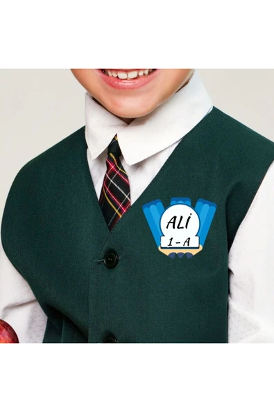 ÖĞRENCİ YAKA VE DOLAP İSİM KARTLARI 001 40'lı Paket ( İğnesiz Pakettir.) - 2