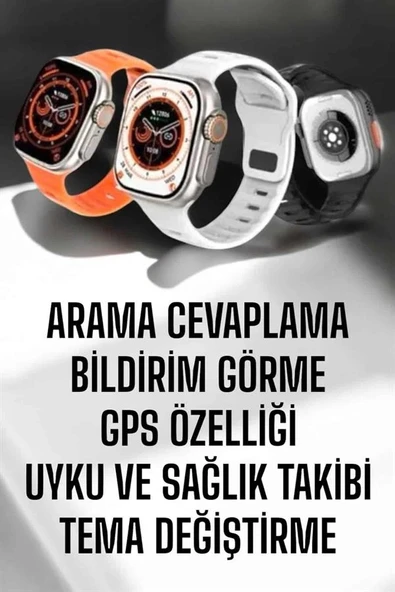 Yeni Nesil Akıllı Saat Adımsayar, GPS, Nabız Ölçer, Uyku ve Sağlık Takibi ürün görseli 1