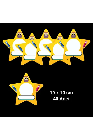 ÖĞRENCİ YAKA VE DOLAP İSİM KARTLARI 01 40'lı Paket ( İğnesiz Pakettir.) - 3