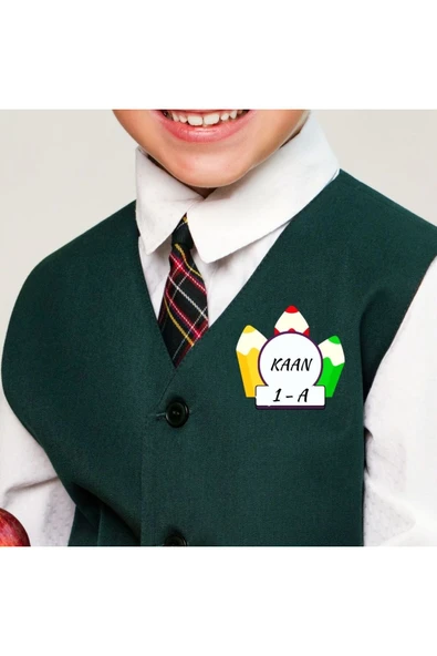 ÖĞRENCİ YAKA VE DOLAP İSİM KARTLARI MB2 40'lı Paket ( İğnesiz Pakettir.) - 2