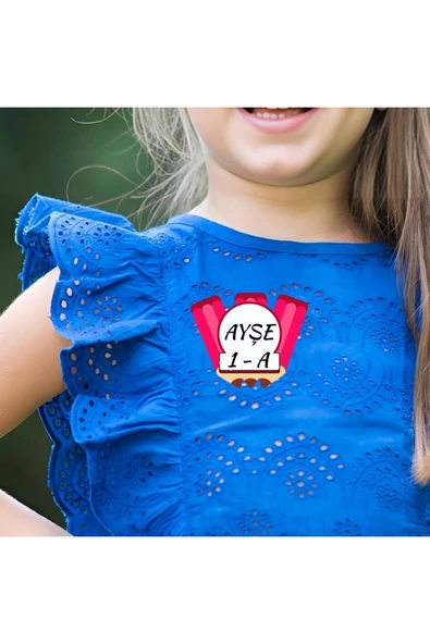 ÖĞRENCİ YAKA VE DOLAP İSİM KARTLARI 001 40'lı Paket ( İğnesiz Pakettir.)