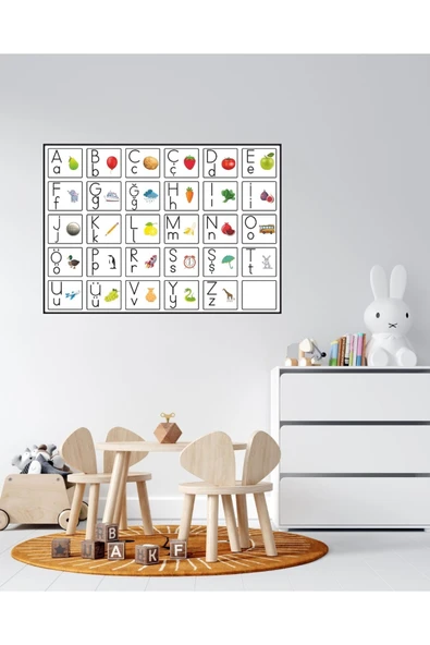 Alfabe Tablo (İLKOKUL VE ANAOKULU) Karton 70x50 Cm - 2