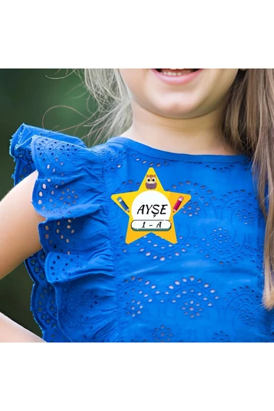 ÖĞRENCİ YAKA VE DOLAP İSİM KARTLARI 01 40'lı Paket ( İğnesiz Pakettir.)