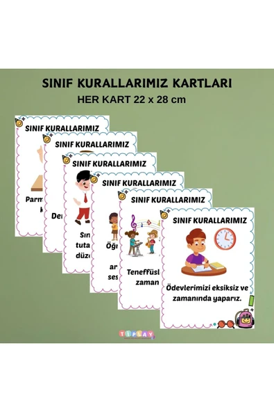 SINIF KURALLARIMIZ KARTLARI - Resim 3