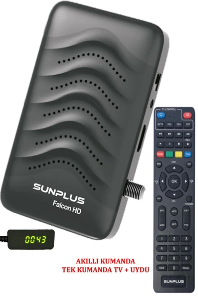 Sunplus Falcon Çanaklı-Çanaksız Wi-Fi Dahil Full HD Sınırsız Sinema Paketli Uydu Alıcısı - Resim 4